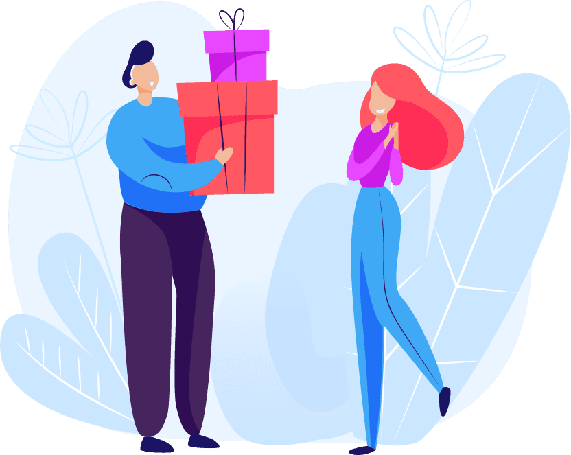 Person holding a gift